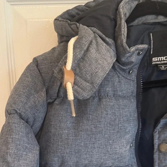 Men's Blue/Gray Puffer Jacket - Picture 5 of 10